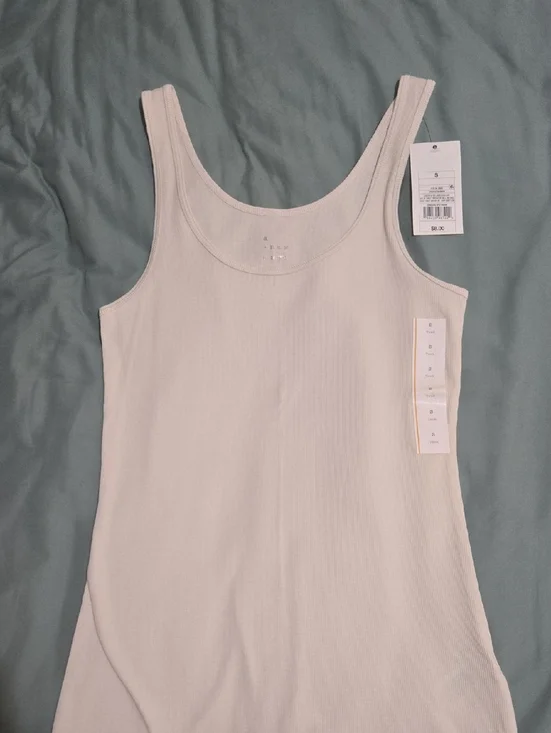 Target (A New Day) Cream Ribbed Tank NWT - Picture 1 of 4